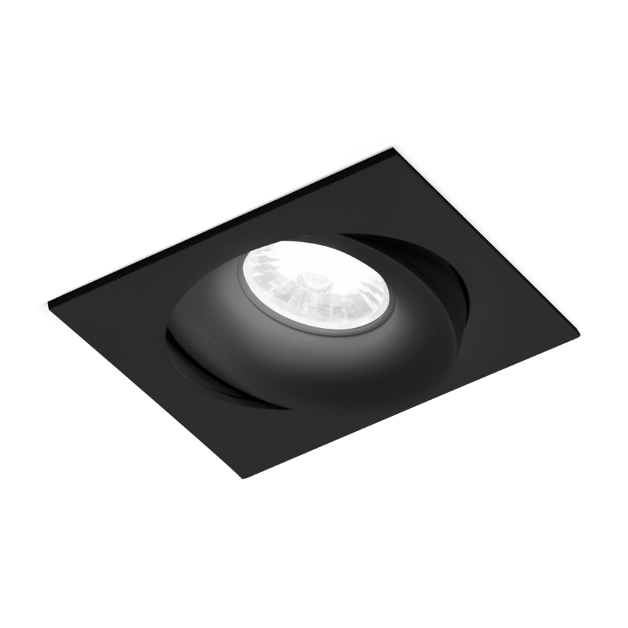 Spot encastrable, Ron 2.0 LED, noir, LED, 3000K, 2x570/770lm, L22cm, H8.5cm  - Wever&Ducré - Luminaires Nedgis